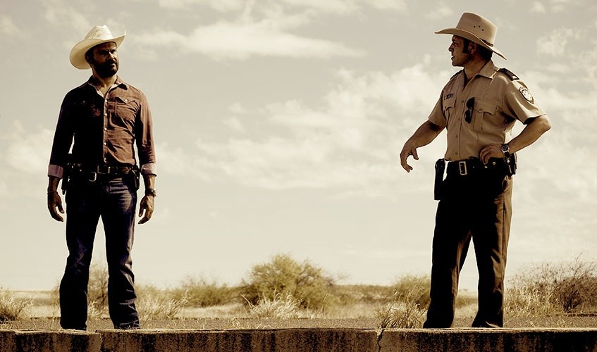 Aaron Pedersen stars as Jay Swan in Well Go USA's Mystery Road (2014)