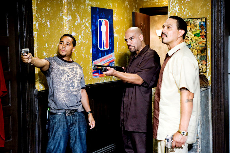 Cisco Reyes, Lobo Sebastian and Emilio Rivera in Summit Entertainment's Next Day Air (2009)