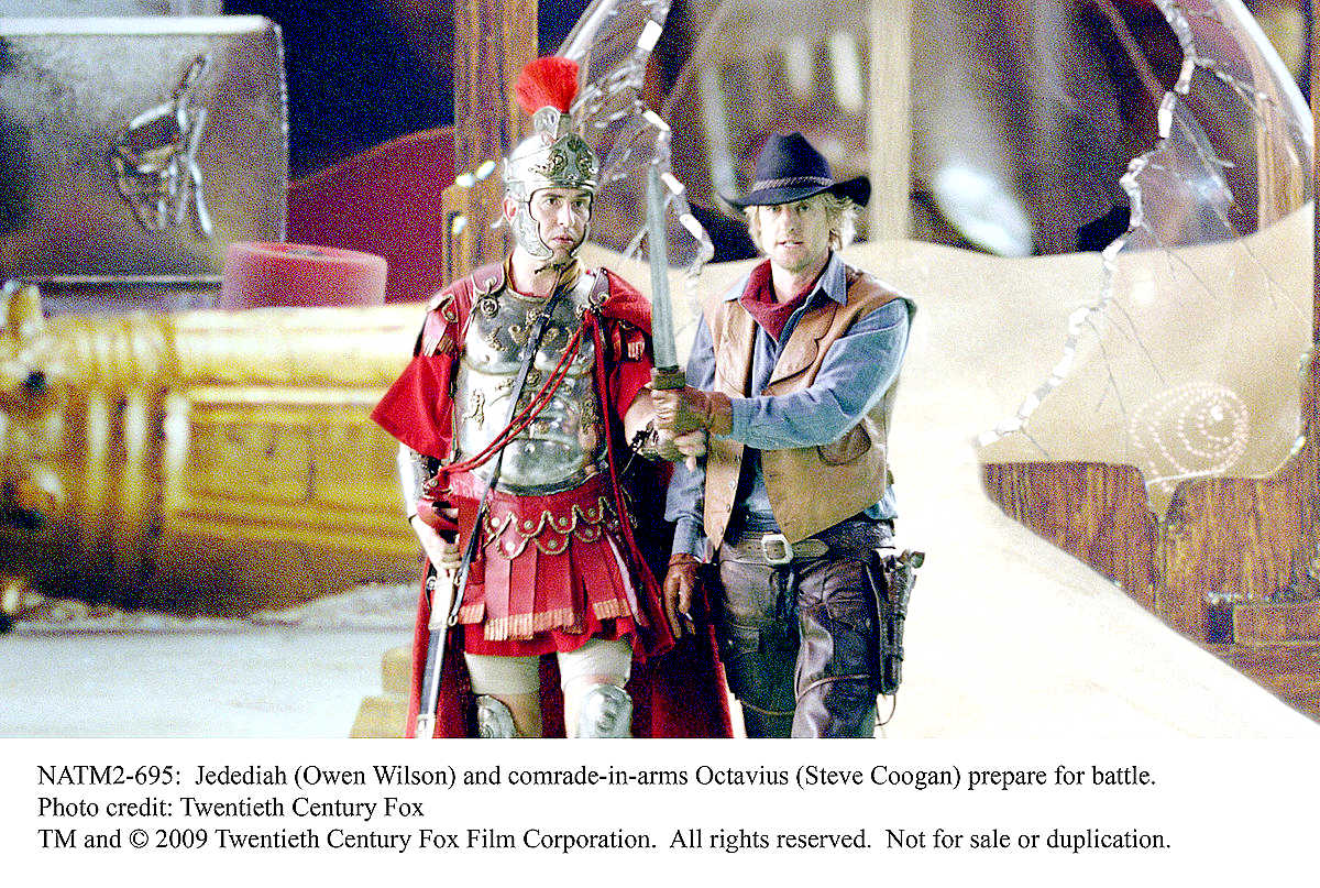 Steve Coogan stars as Octavius and Owen Wilson stars as Jedediah Smith in 20th Century Fox's Night at the Museum 2: Battle of the Smithsonian (2009)