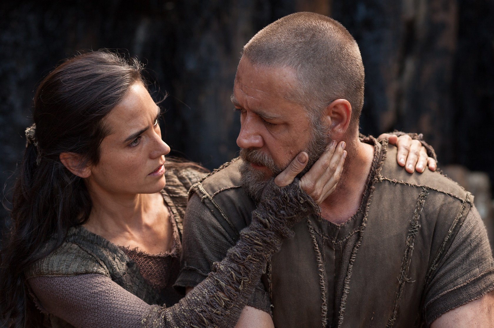 Jennifer Connelly stars as Naameh and Russell Crowe stars as Noah in Paramount Pictures' Noah (2014)