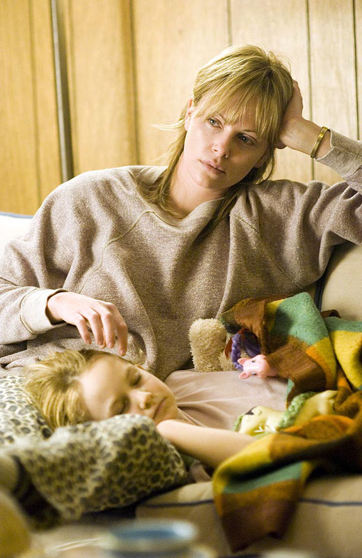 Charlize Theron as Josey Aimes, mother of two children in North Country (2005)