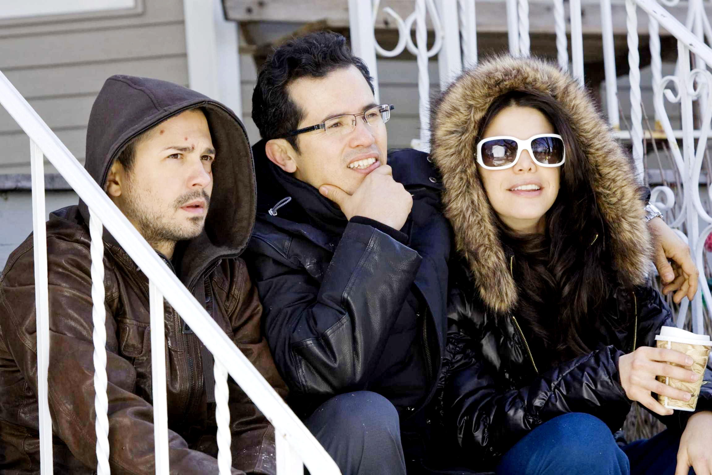 Freddy Rodriguez, John Leguizamo and Vanessa Ferlito in Overture Films' Nothing Like the Holidays (2008). Photo credit by Chuck Hodes.