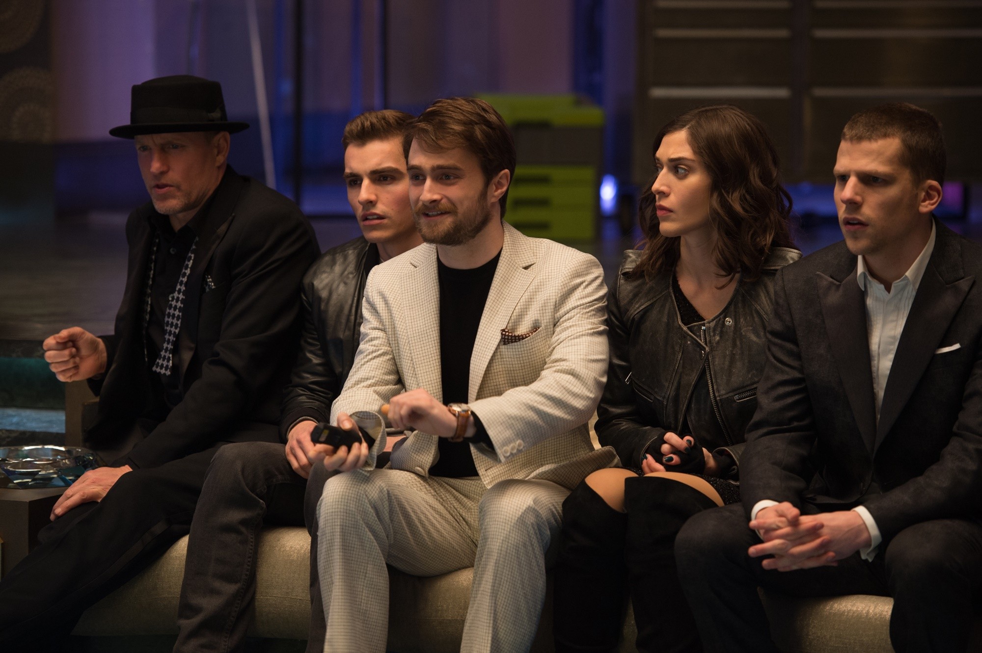 Woody Harrelson, Dave Franco, Daniel Radcliffe, Lizzy Caplan and Jesse Eisenberg in Lionsgate Films' Now You See Me 2 (2016)