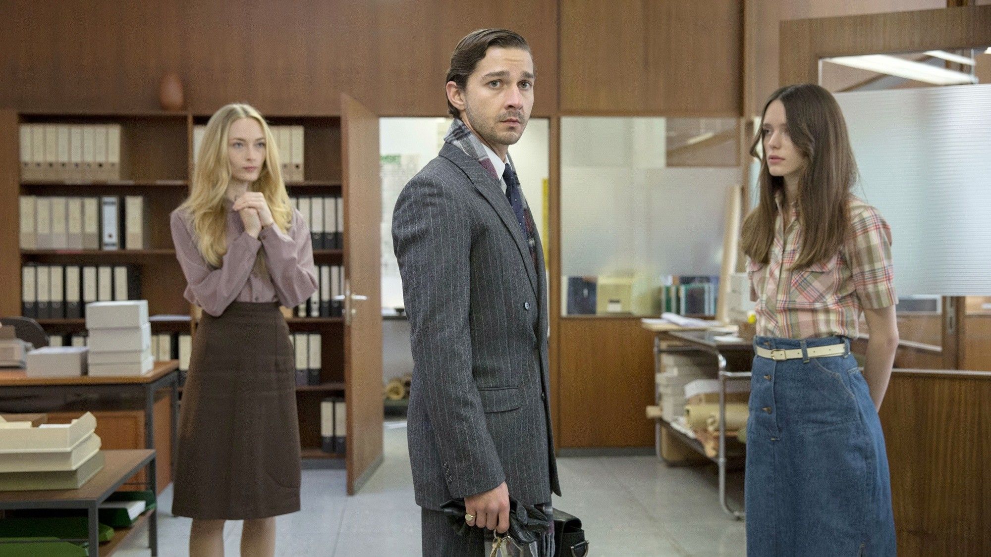 Felicity Gilbert, Shia LaBeouf and Stacy Martin in Magnolia Pictures' Nymphomaniac (2014)