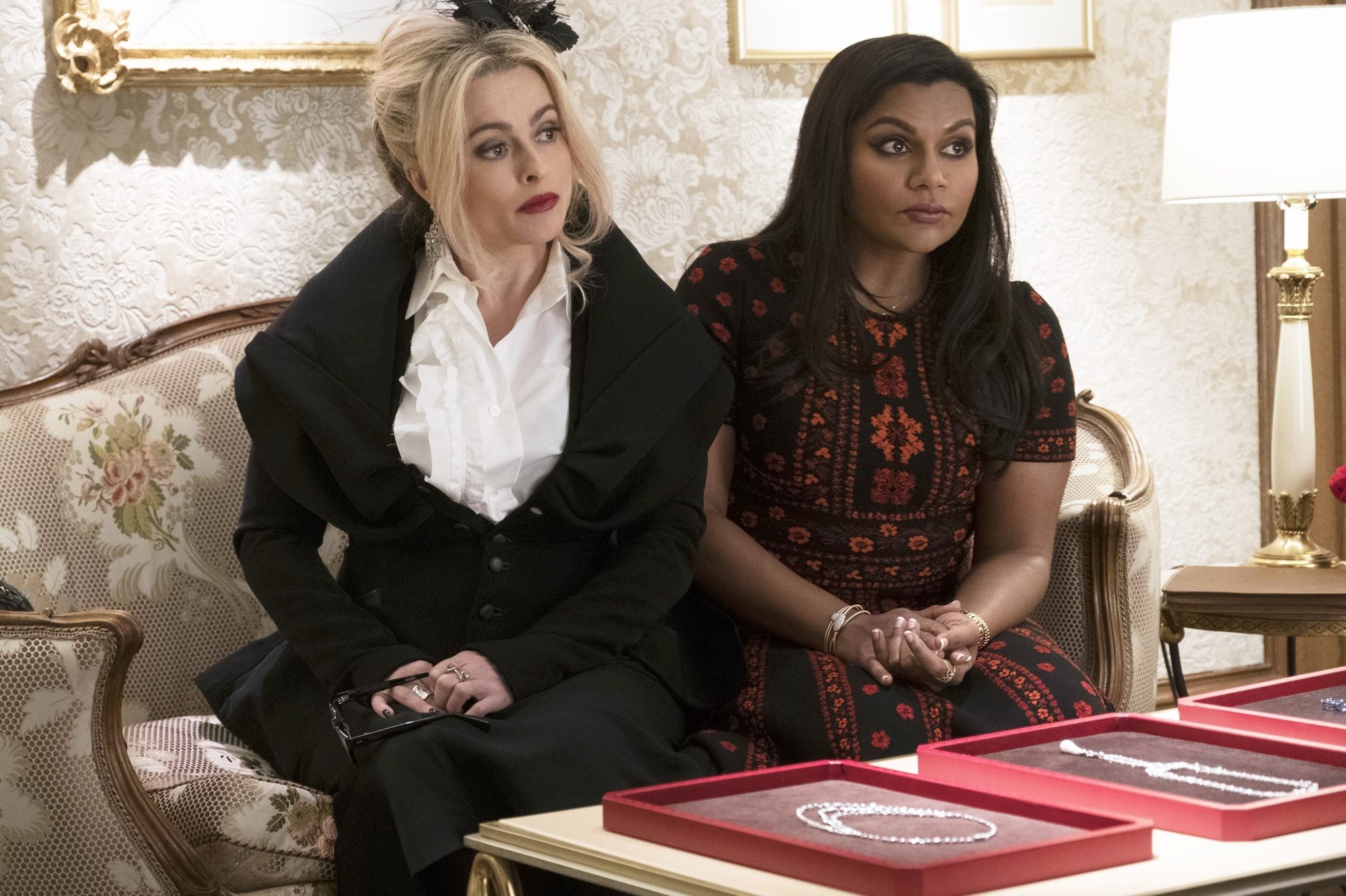 Helena Bonham Carter stars as Rose and Mindy Kaling stars as Amita in Warner Bros. Pictures' Ocean's 8 (2018)