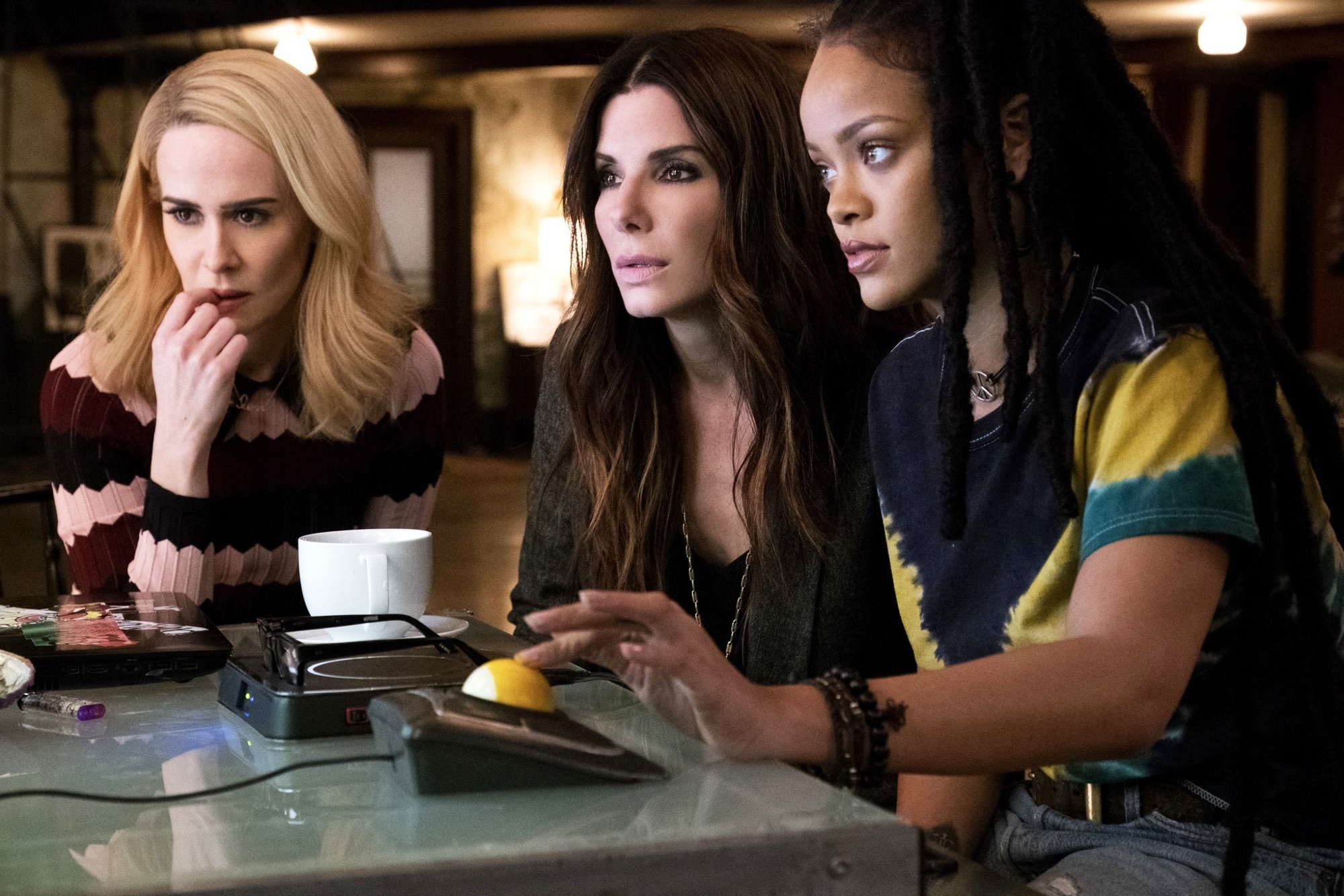 Sarah Paulson, Sandra Bullock and Rihanna	in Warner Bros. Pictures' Ocean's 8 (2018)