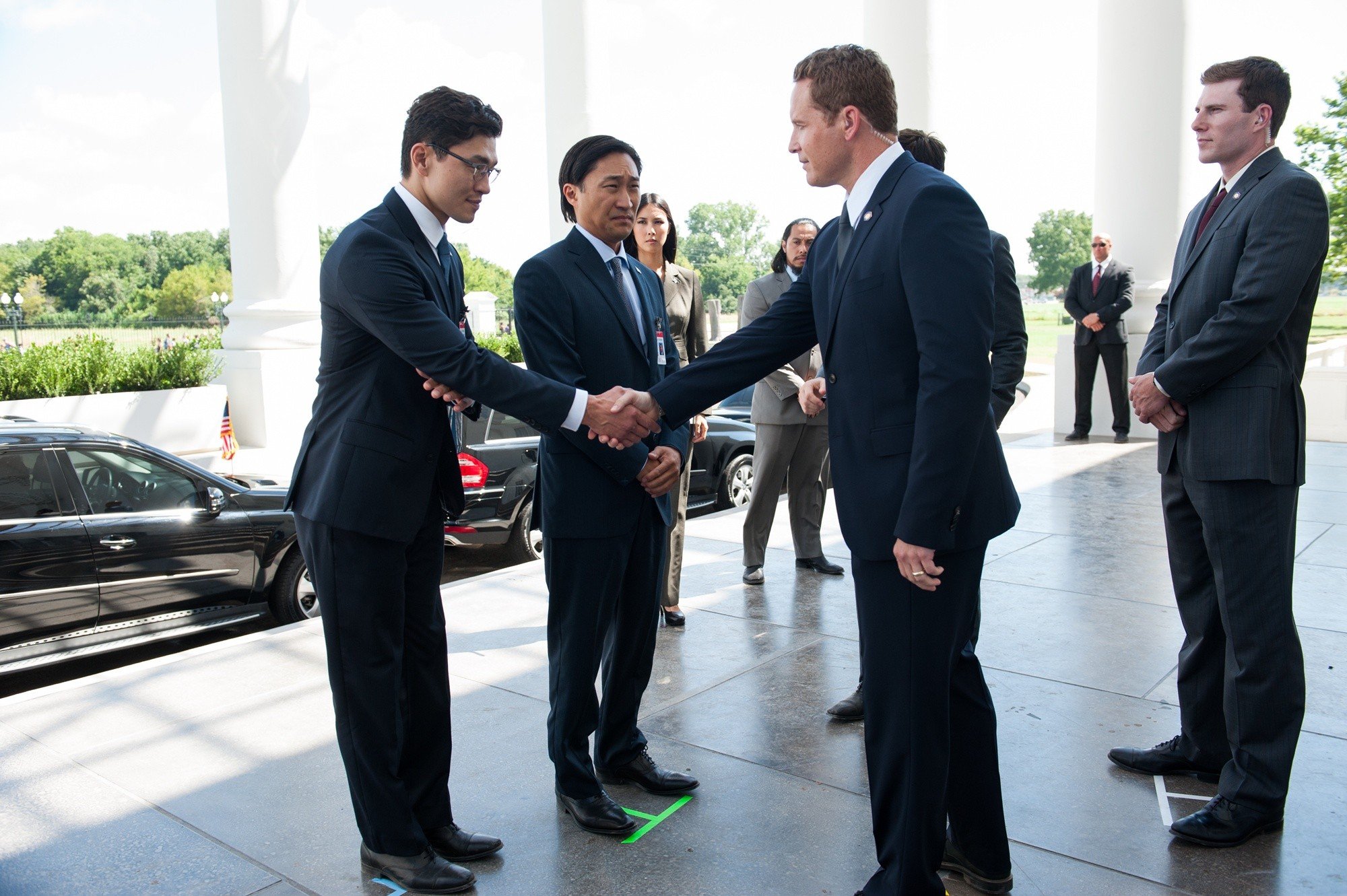Rick Yune, Keong Sim and Cole Hauser in FilmDistrict's Olympus Has Fallen (2013)