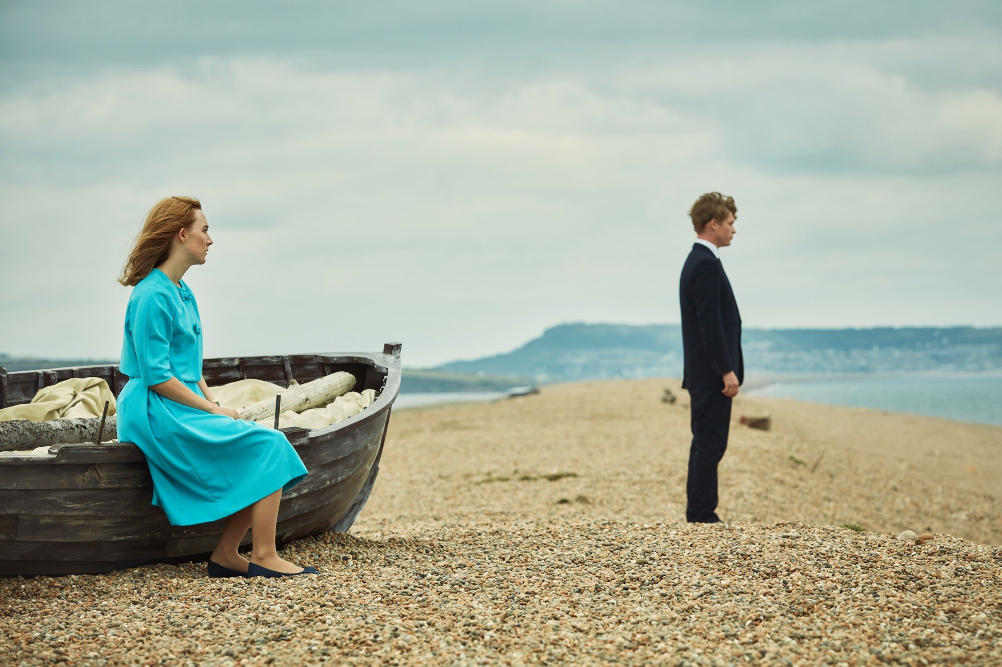 Saoirse Ronan stars as Florence Ponting and Billy Howle stars as Edward Mayhew in Bleecker Street Media's On Chesil Beach (2018)