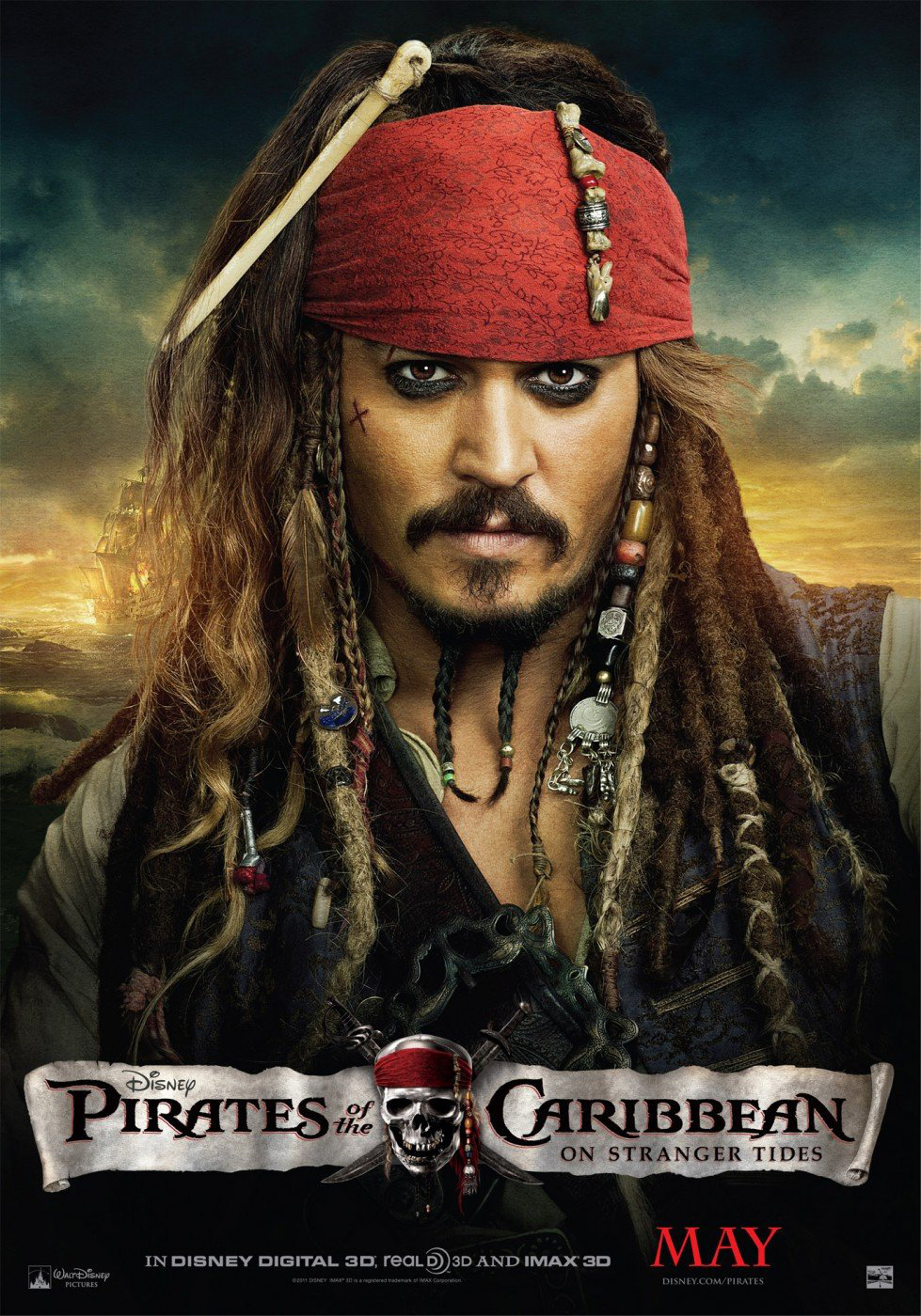 Poster of Walt Disney Pictures' Pirates of the Caribbean: On Stranger Tides (2011)