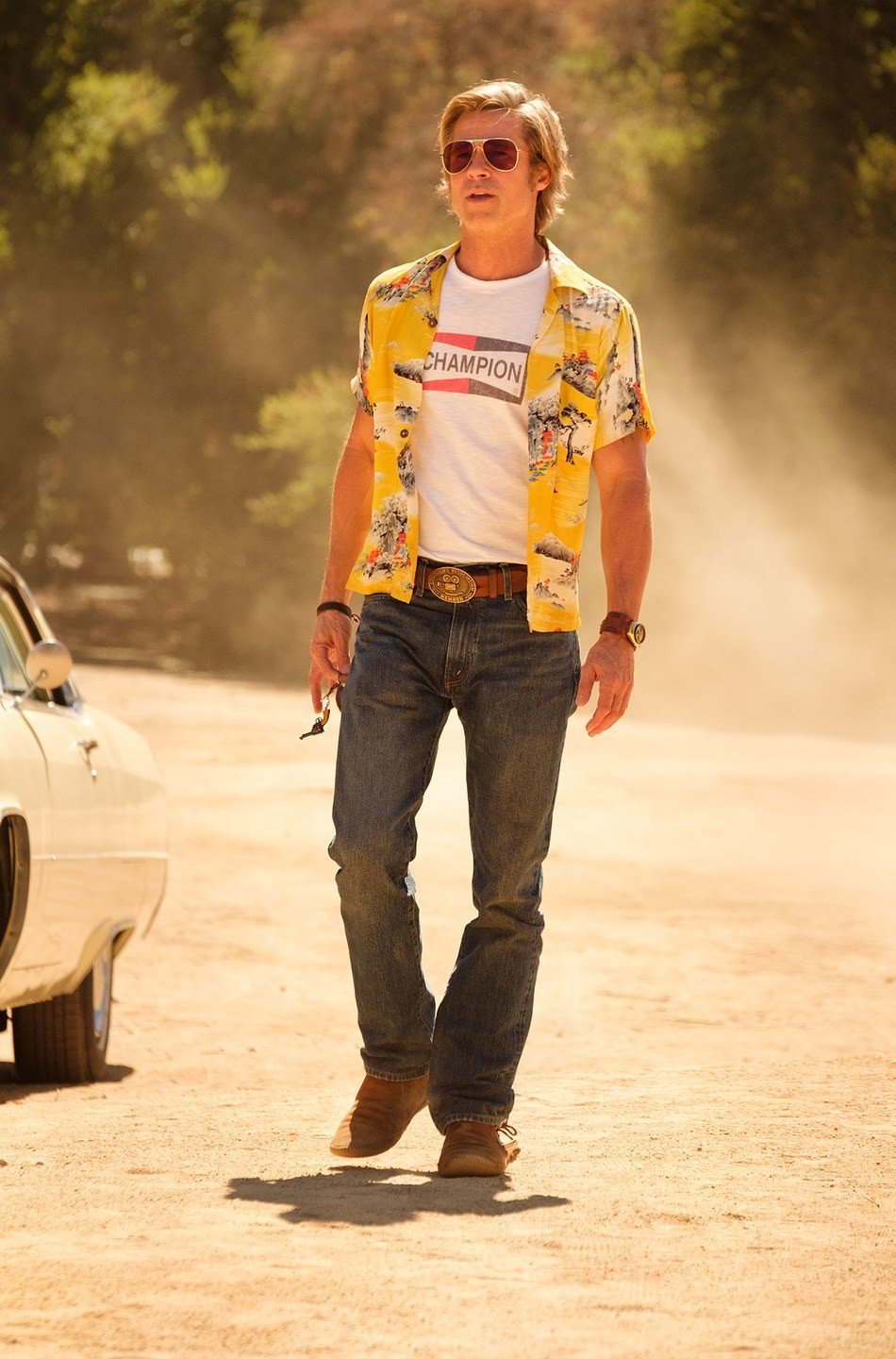 Brad Pitt stars as Cliff Booth in Sony Pictures' Once Upon a Time in Hollywood (2019)