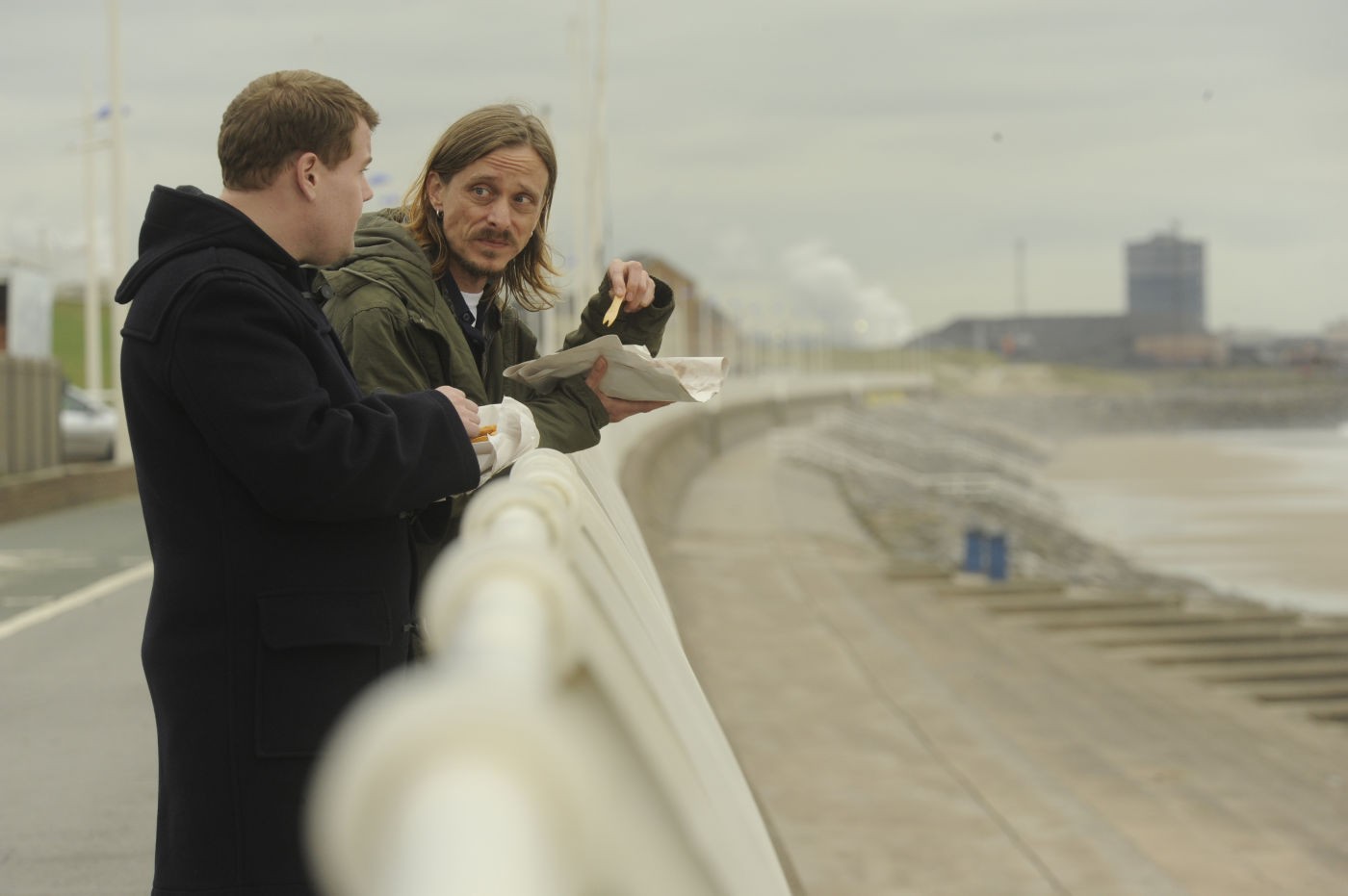 James Corden stars as Paul and Mackenzie Crook stars as Braddon in The Weinstein Company's One Chance (2014)