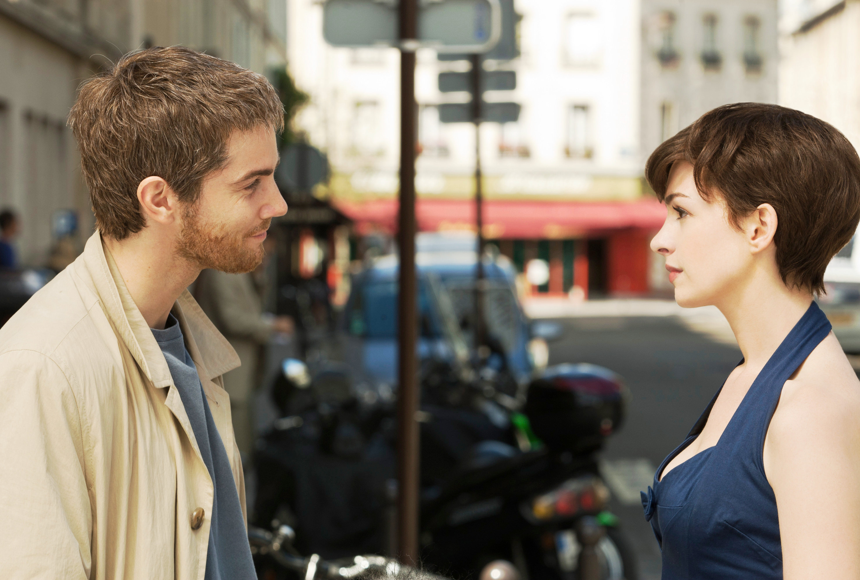 Jim Sturgess stars as Dexter Mayhew and Anne Hathaway stars as Emma Morley in Focus Features' One Day (2011)
