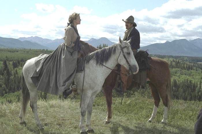 Annette Bening and Kevin Costner in Buena Vista Pictures' Open Range (2003)