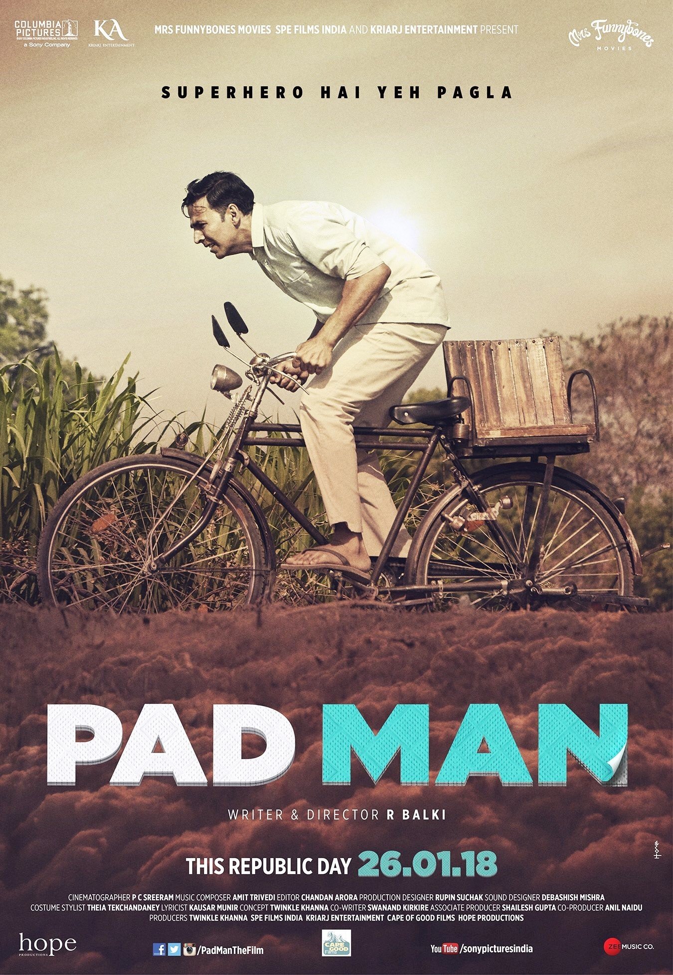 PadMan (2018) Cast, Crew, Synopsis and Information