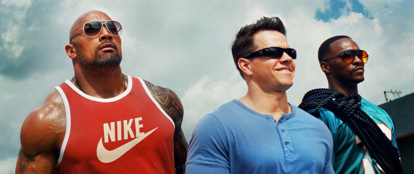 The Rock, Mark Wahlberg and Anthony Mackie in Paramount Pictures' Pain and Gain (2013)