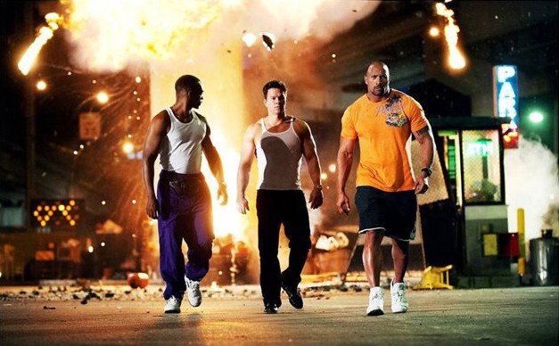Anthony Mackie, Mark Wahlberg and The Rock in Paramount Pictures' Pain and Gain (2013)