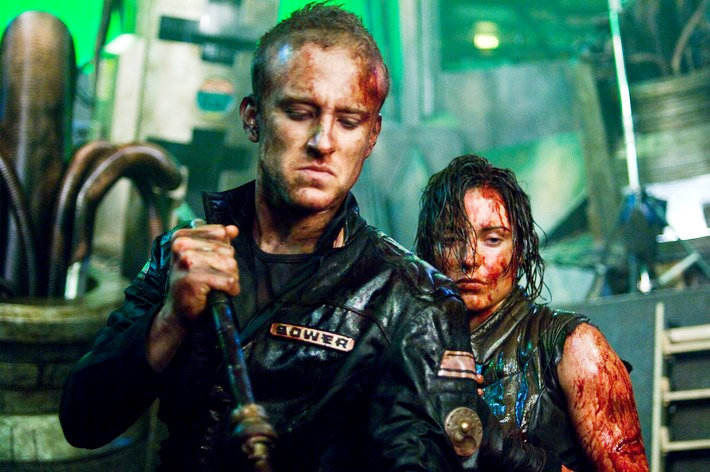 Ben Foster (Bower) and Antje Traue in Overture Films' Pandorum (2009)