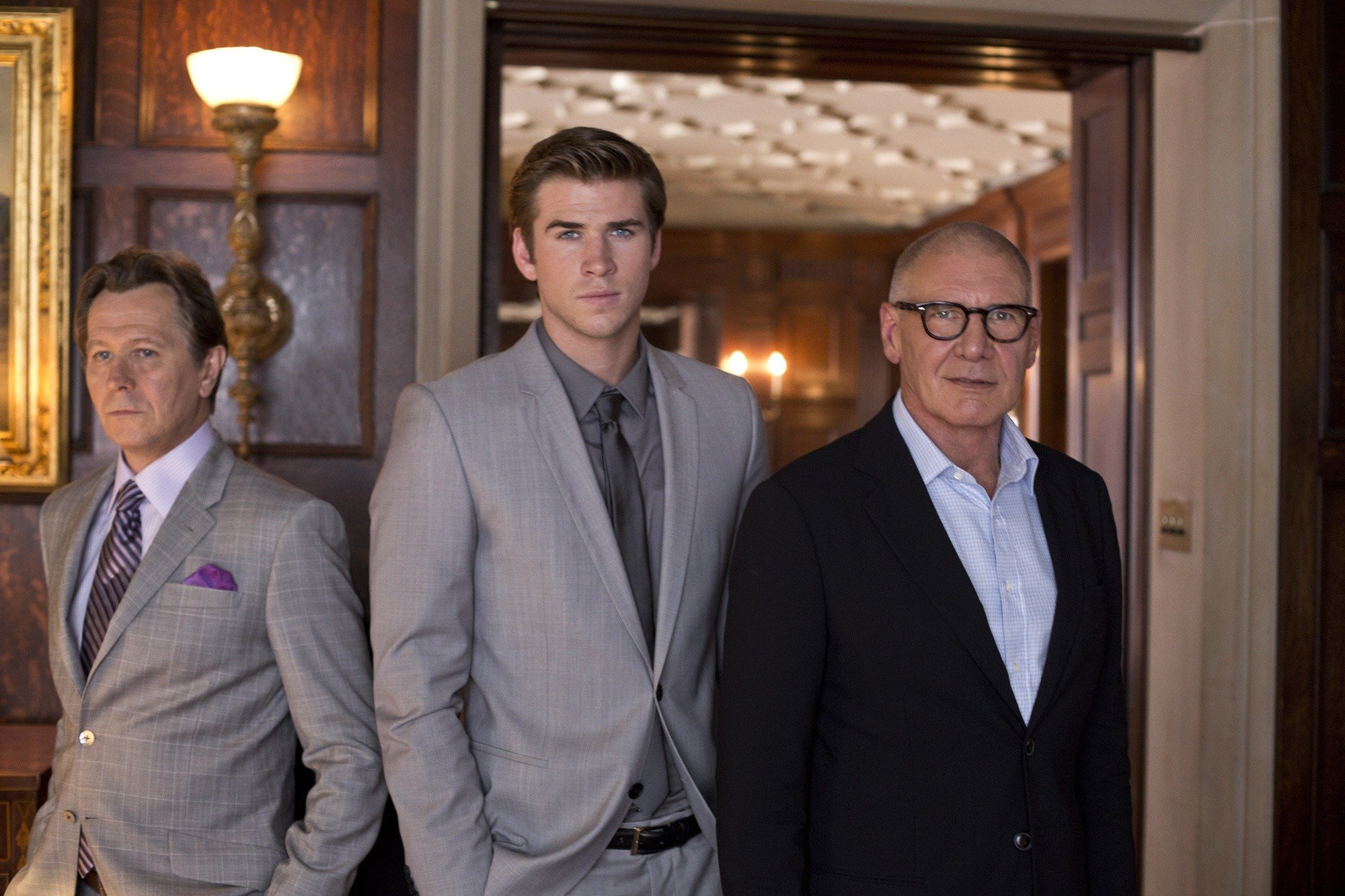 Gary Oldman, Liam Hemsworth and Harrison Ford in Relativity Media's Paranoia (2013)