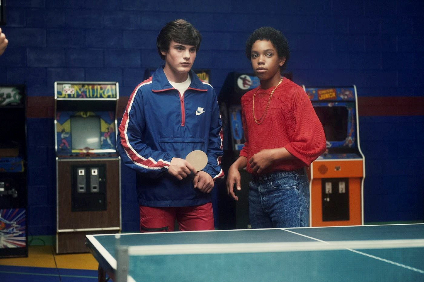 Marcello Conte stars as Rad Miracle and Myles Massey stars as Teddy Fryy in Gravitas Ventures' Ping Pong Summer (2014)