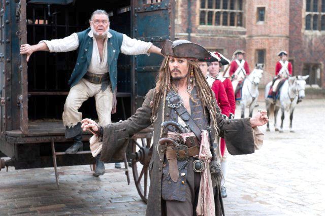 Kevin McNally stars as Gibbs and Johnny Depp stars as Jack Sparrow in Walt Disney Pictures' Pirates of the Caribbean: On Stranger Tides (2011)