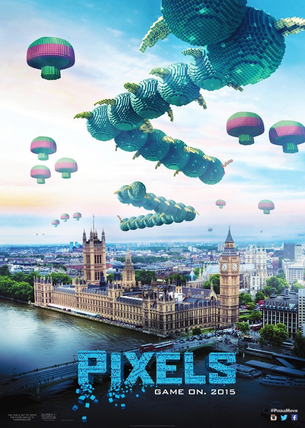 Poster of Columbia Pictures' Pixels (2015)