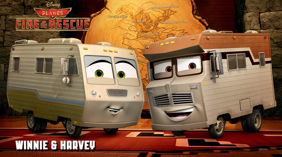 Winnie and Harvey from Walt Disney Pictures' Planes: Fire & Rescue (2014)om