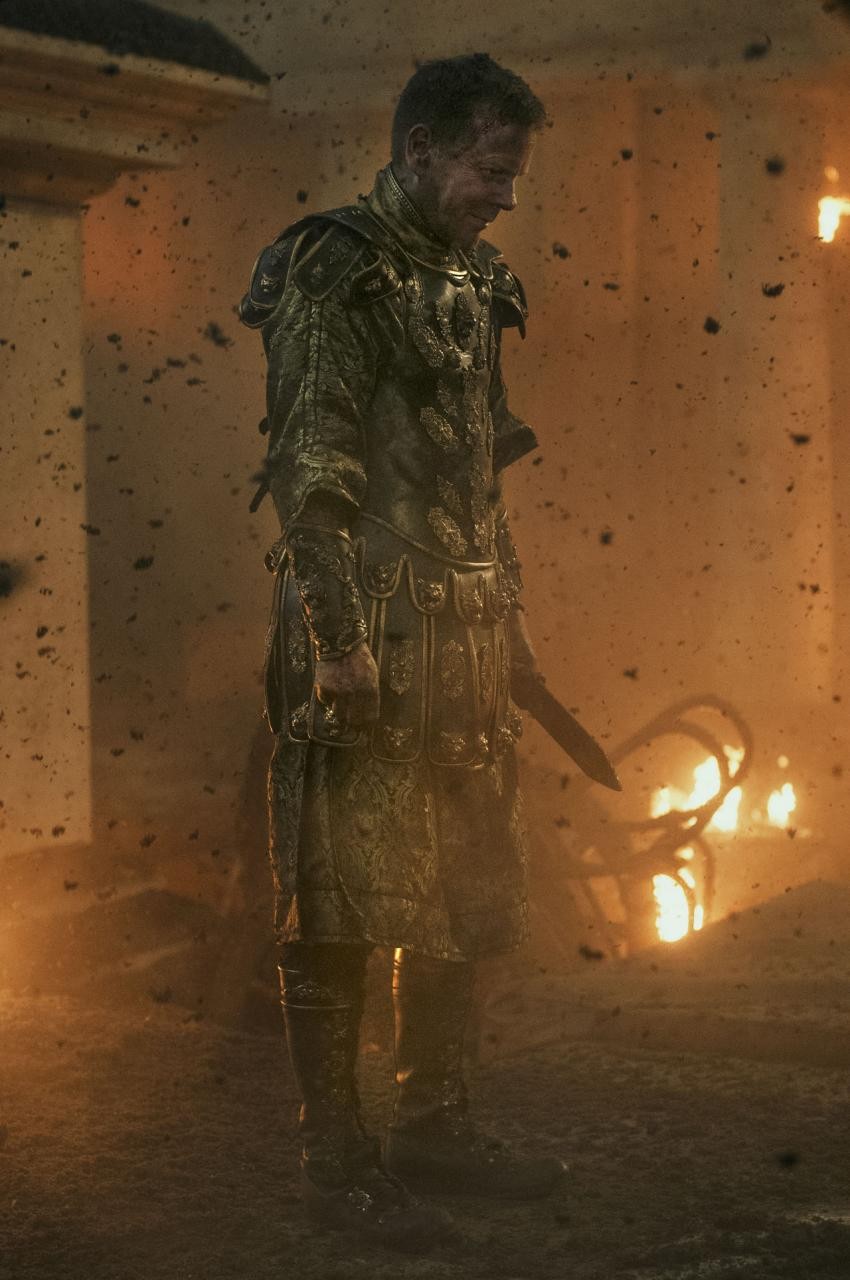 Kiefer Sutherland stars as Corvus in TriStar Pictures' Pompeii (2014)