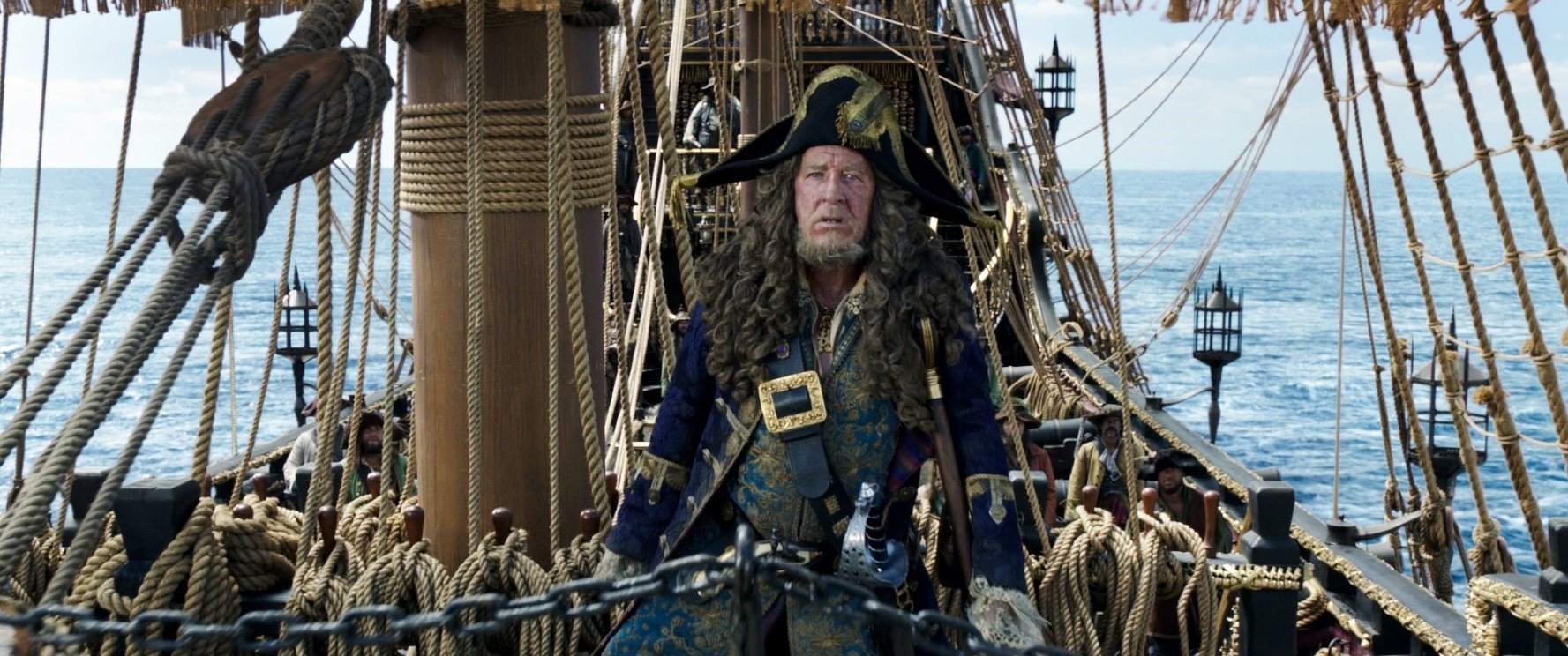 Geoffrey Rush stars as Barbossa in Walt Disney Pictures' Pirates of the Caribbean: Dead Men Tell No Tales (2017)
