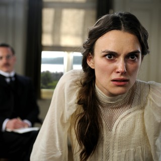 Michael Fassbender stars as Carl Jung and Keira Knightley stars as Sabina Spielrein in Sony Pictures Classics' A Dangerous Method (2011)