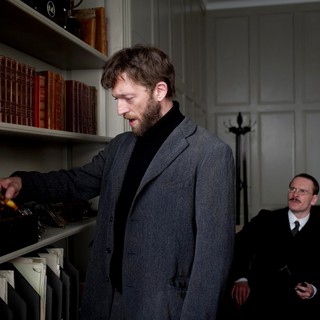 Vincent Cassel stars as Otto Gross and Michael Fassbender stars as Carl Jung in Sony Pictures Classics' A Dangerous Method (2011)