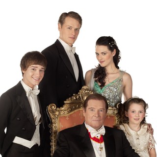 Travis Turner, Sam Heughan, Roger Moore, Katie McGrath and Leilah de Meza in Hallmark Channel's A Princess for Christmas (2011)