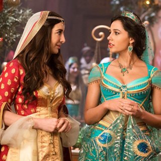 Nasim Pedrad stars as Dalia and Naomi Scott stars as Jasmine in Walt Disney Pictures' Aladdin (2019)