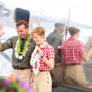 Christopher Eccleston stars as Fred Noonan and Hilary Swank stars as Amelia Earhart in Fox Searchlight Pictures' Amelia (2009)