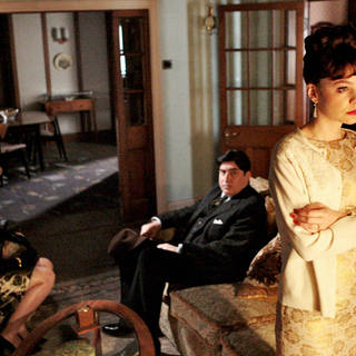 Cara Seymour, Alfred Molina and Carey Mulligan in Sony Pictures Classics' An Education (2009). Photo credit by Kerry Brown.