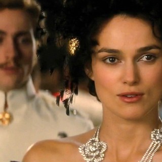 Aaron Johnson stars as Count Vronsky and Keira Knightley stars as Anna Karenina in Focus Features' Anna Karenina (2012)