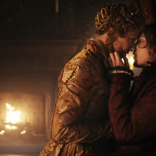 Joely Richardson stars as Young Queen Elizabeth I and Jamie Campbell Bower stars as Young Oxford in Columbia Pictures' Anonymous (2011)