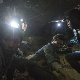 Edwin Hodge and Ben Feldman in Universal Pictures' As Above, So Below (2014)