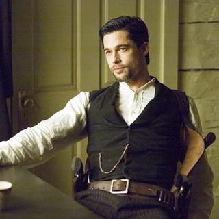 Brad Pitt as Jesse James in 