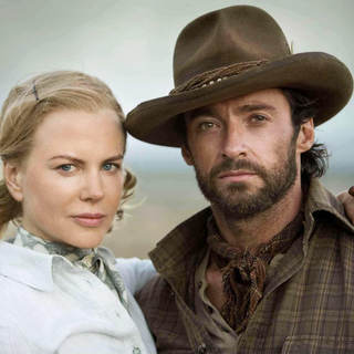 Nicole Kidman as Lady Sarah Ashley and Hugh Jackman as The Drover in The 20th Century Fox's Australia (2008). Photo credit by James Fisher.