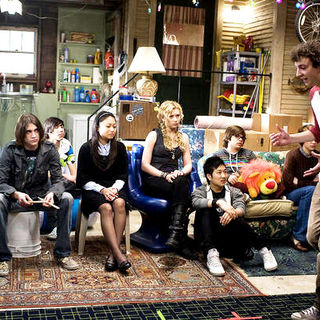 Ryan Donowho, Lisa Chung, Alyson Michalka, Tim Jo, Charlie Saxton and Gaelan Connell in Summit Entertainment's Bandslam (2009)