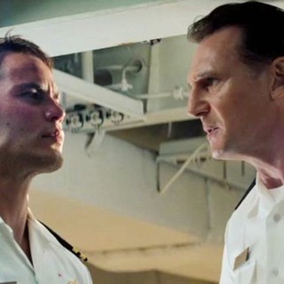 Taylor Kitsch stars as Alex Hopper and Liam Neeson stars as Admiral Shane in Universal Pictures' Battleship (2012)