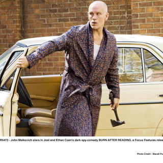 John Malkovich stars as Osbourne Cox in Focus Features' Burn After Reading (2008). Photo credit by Macall Polay.