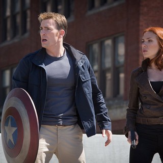 Chris Evans stars as Steve Rogers/Captain America and Scarlett Johansson stars as Natasha Romanoff/Black Widow in Walt Disney Pictures' Captain America: The Winter Soldier (2014)