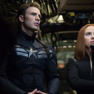 Chris Evans stars as Steve Rogers/Captain America and Scarlett Johansson stars as Natasha Romanoff/Black Widow in Walt Disney Pictures' Captain America: The Winter Soldier (2014)