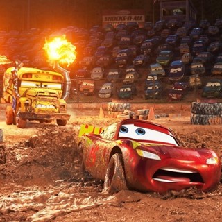 Miss Fritter and Lightning McQueen from Walt Disney Pictures' Cars 3 (2017)