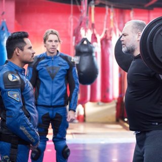 Michael Pena, Dax Shepard and Vincent D'Onofrio in Warner Bros. Pictures' CHiPs (2017)