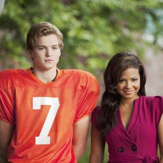 Patrick Johnson stars as Brad and Christina Milian stars as Sloane Spencer in ABC Family's Christmas Cupid (2010)