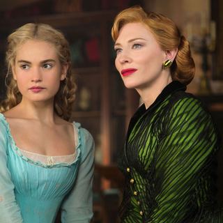 Lily James stars as Cinderella and Cate Blanchett stars as Lady Tremaine in Walt Disney Pictures' Cinderella (2015)