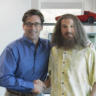 Jon Hamm stars as Will Haney and Larry David stars as Nathan Flomm/Rolly DaVore in HBO Films' Clear History (2013)