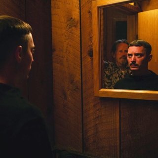 Stephen McHattie and Elijah Wood (Norval) in Saban Films' Come to Daddy (2020)